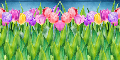 Tulips NPM - 3831 - EZscrapbooks Scrapbook Layouts Girls, Spring - Easter