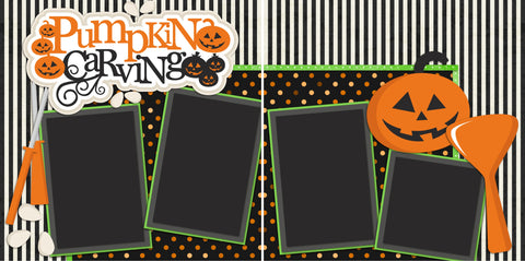 Pumpkin Carving - 2157 - EZscrapbooks Scrapbook Layouts Halloween