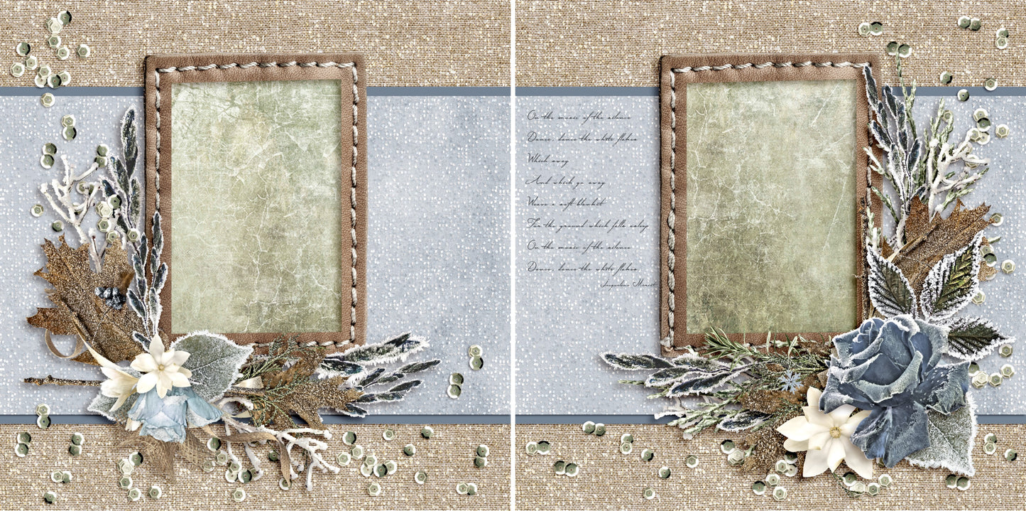 Silence of Winter - 3634 - EZscrapbooks Scrapbook Layouts Snow, Winter