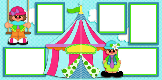 Circus - Digital Scrapbook Pages - INSTANT DOWNLOAD - EZscrapbooks Scrapbook Layouts circus