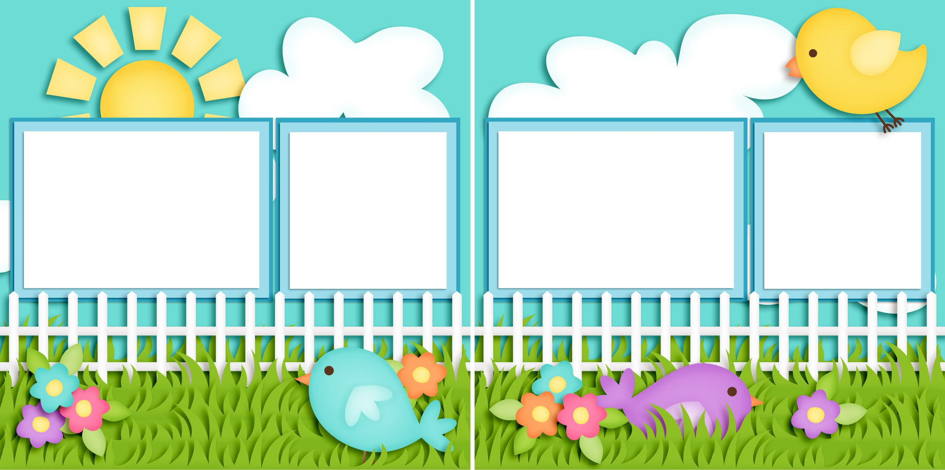 Joy of Spring - Digital Scrapbook Pages - INSTANT DOWNLOAD - EZscrapbooks Scrapbook Layouts Spring - Easter