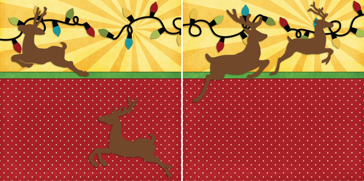 Reindeer NPM - 2302 - EZscrapbooks Scrapbook Layouts Christmas