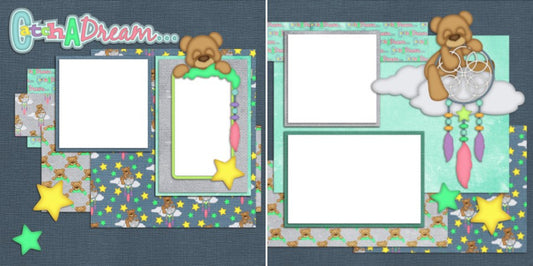 Dream Catcher Digital Quick Page Set - INSTANT DOWNLOAD - EZscrapbooks Scrapbook Layouts Baby - Toddler