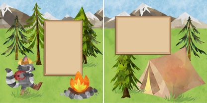 Let's Go Camping - 2761 - EZscrapbooks Scrapbook Layouts Camping - Hiking