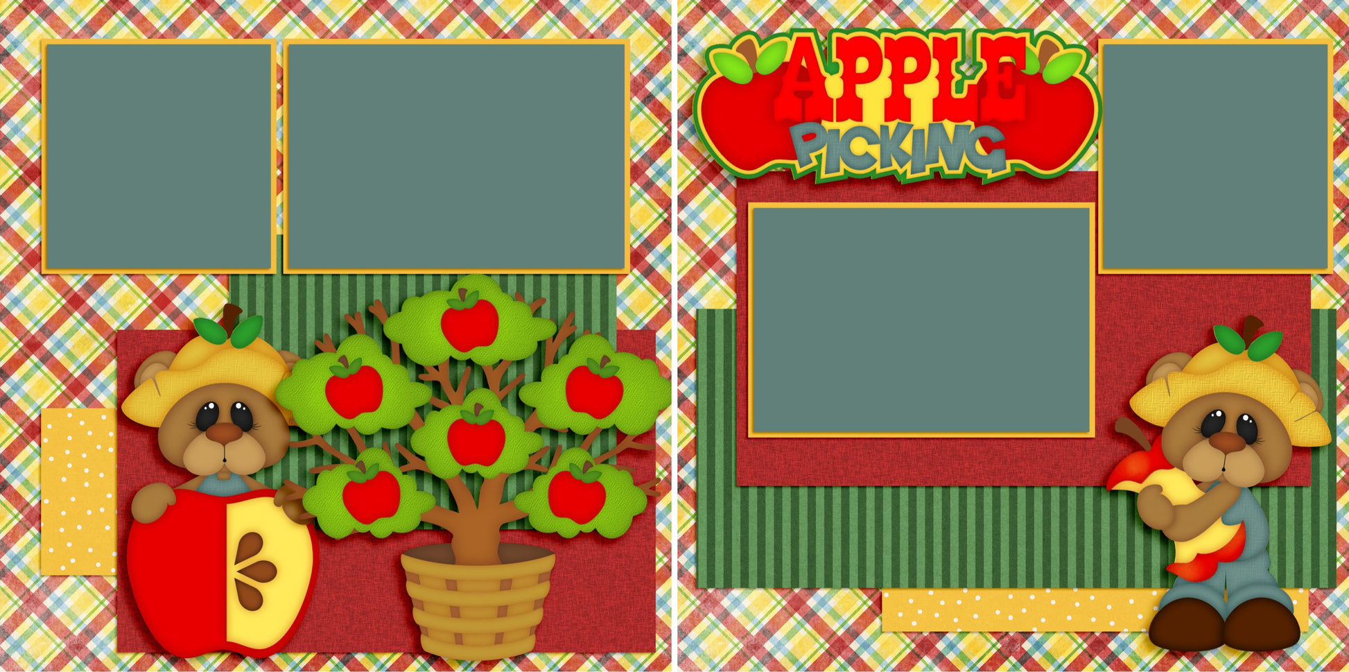 Apple Picking - 4144 - EZscrapbooks Scrapbook Layouts Fall - Autumn