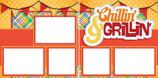 Chillin' & Grillin' - Digital Scrapbook Pages - INSTANT DOWNLOAD - EZscrapbooks Scrapbook Layouts Foods, Summer