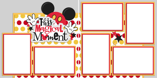 This Magical Moment Red - Digital Scrapbook Pages - INSTANT DOWNLOAD - EZscrapbooks Scrapbook Layouts Disney