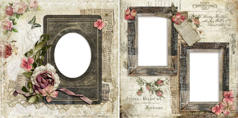 rustic wedding scrapbook page