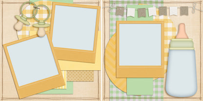 Baby Bottle - 4206 - EZscrapbooks Scrapbook Layouts Baby - Toddler