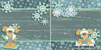Furry Flurries NPM - 3655 - EZscrapbooks Scrapbook Layouts Christmas