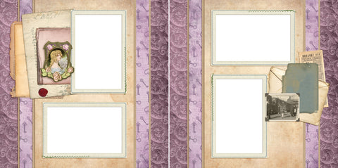 Lavender Keys - Digital Scrapbook Pages - INSTANT DOWNLOAD