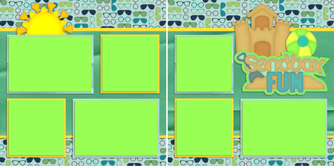 Sandbox Fun Boy - 2116 - EZscrapbooks Scrapbook Layouts Boys, Outside Play