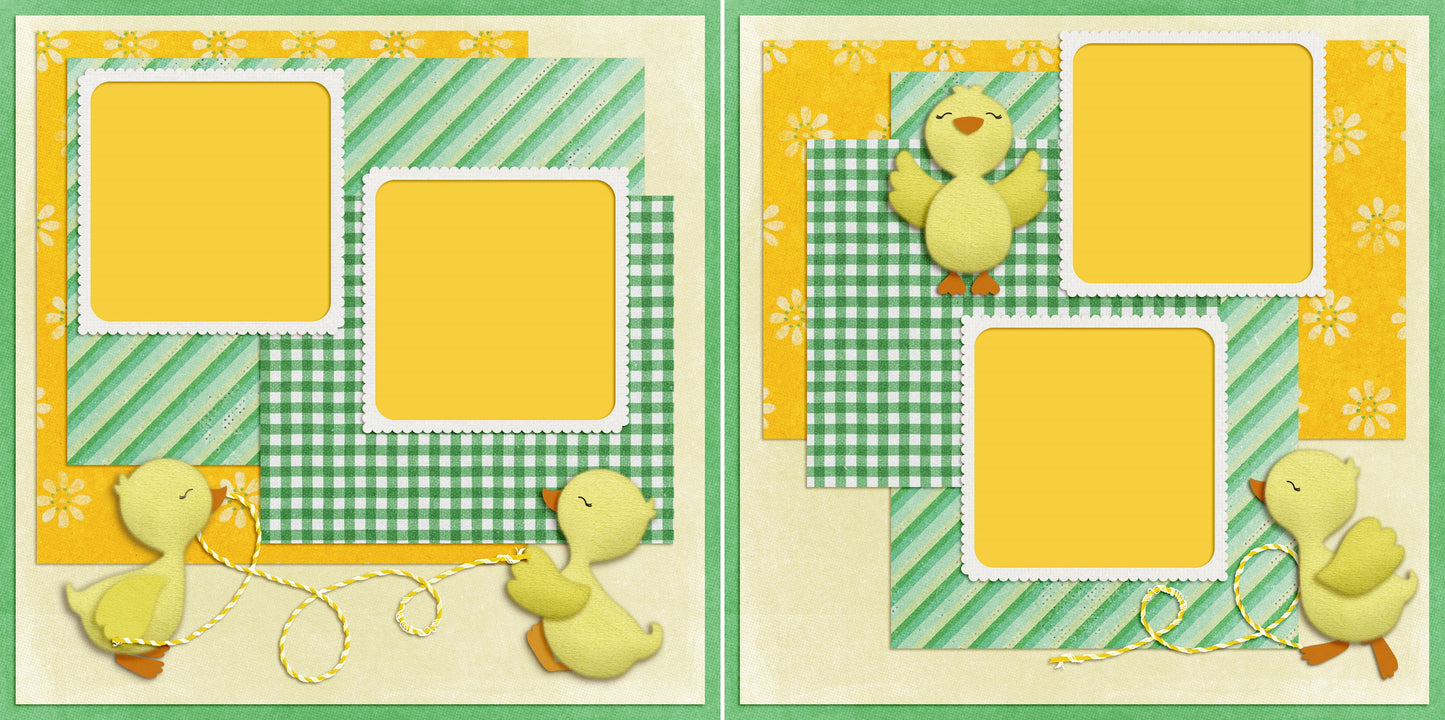 Duckies at Play - 5252 - EZscrapbooks Scrapbook Layouts Baby - Toddler, Spring - Easter
