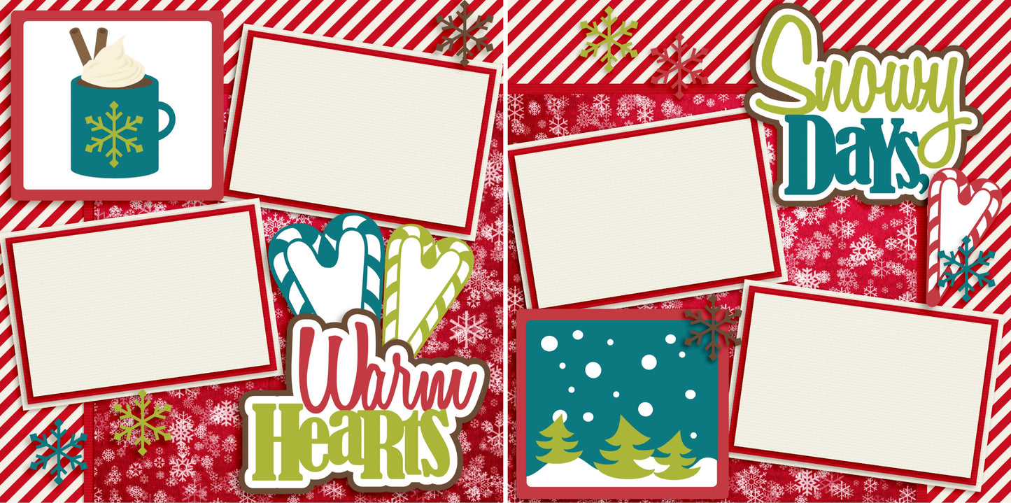 Snowy Days - 2540 - EZscrapbooks Scrapbook Layouts Christmas