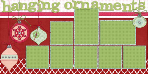 Hanging Ornaments - 577 - EZscrapbooks Scrapbook Layouts Christmas
