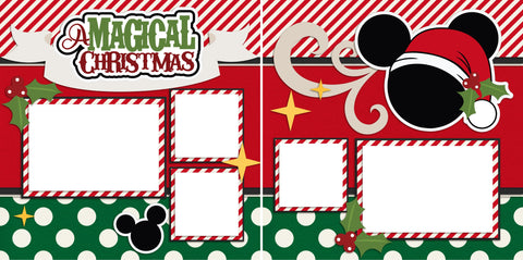 Magical Christmas - Digital Scrapbook Pages - INSTANT DOWNLOAD - EZscrapbooks Scrapbook Layouts Christmas, Disney