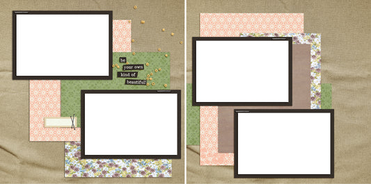 Be Your Own Kind Of Beautiful - Digital Scrapbook Pages - INSTANT DOWNLOAD - EZscrapbooks Scrapbook Layouts Girls, Other