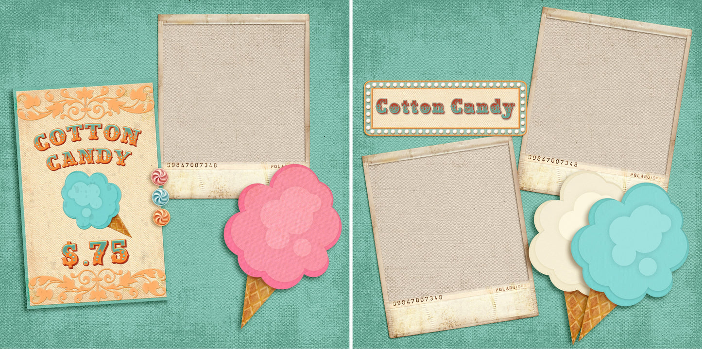 Cotton Candy - 4534 - EZscrapbooks Scrapbook Layouts circus