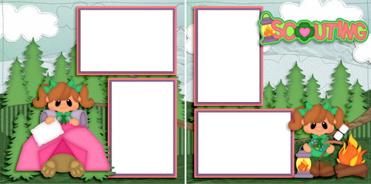 Scouting Girl - Digital Scrapbook Pages - INSTANT DOWNLOAD - EZscrapbooks Scrapbook Layouts Games - Technology