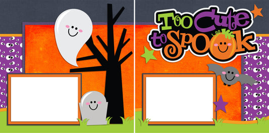 Too Cute to Spook - Digital Scrapbook Pages - INSTANT DOWNLOAD - EZscrapbooks Scrapbook Layouts Halloween