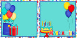 Make a Wish Blue NPM - 3853 - EZscrapbooks Scrapbook Layouts Birthday