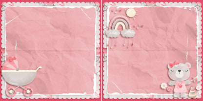 Sweet Baby Girl EZ Quick Pages -  Digital Bundle - 10 Digital Scrapbook Pages - INSTANT DOWNLOAD