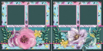 Easter Floral - 5422 - EZscrapbooks Scrapbook Layouts Floral, Spring - Easter