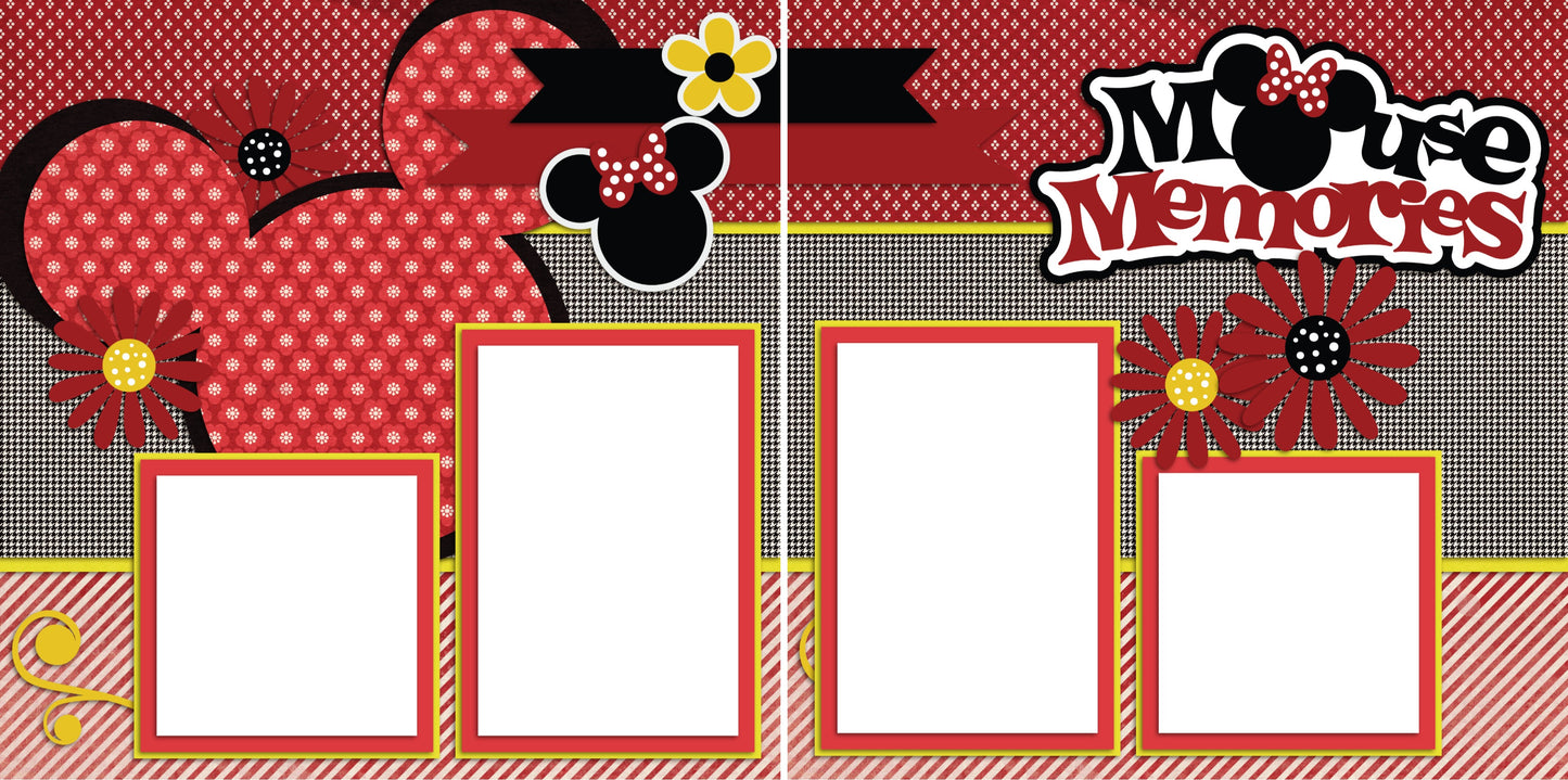 Mouse Memories - Digital Scrapbook Pages - INSTANT DOWNLOAD - EZscrapbooks Scrapbook Layouts Disney