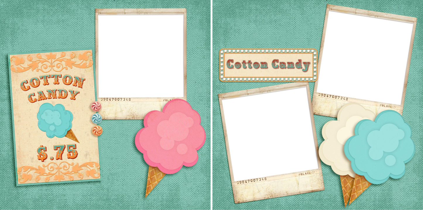 Cotton Candy - Digital Scrapbook Pages - INSTANT DOWNLOAD - EZscrapbooks Scrapbook Layouts circus, Other