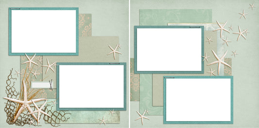 Starfish - Digital Scrapbook Pages - INSTANT DOWNLOAD - EZscrapbooks Scrapbook Layouts Beach - Tropical