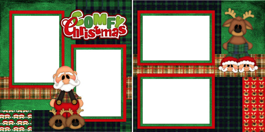 Another Comfy Christmas Digital Quick Page Set - INSTANT DOWNLOAD - EZscrapbooks Scrapbook Layouts Christmas