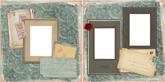 Vintage Tickets - Digital Scrapbook Pages - INSTANT DOWNLOAD