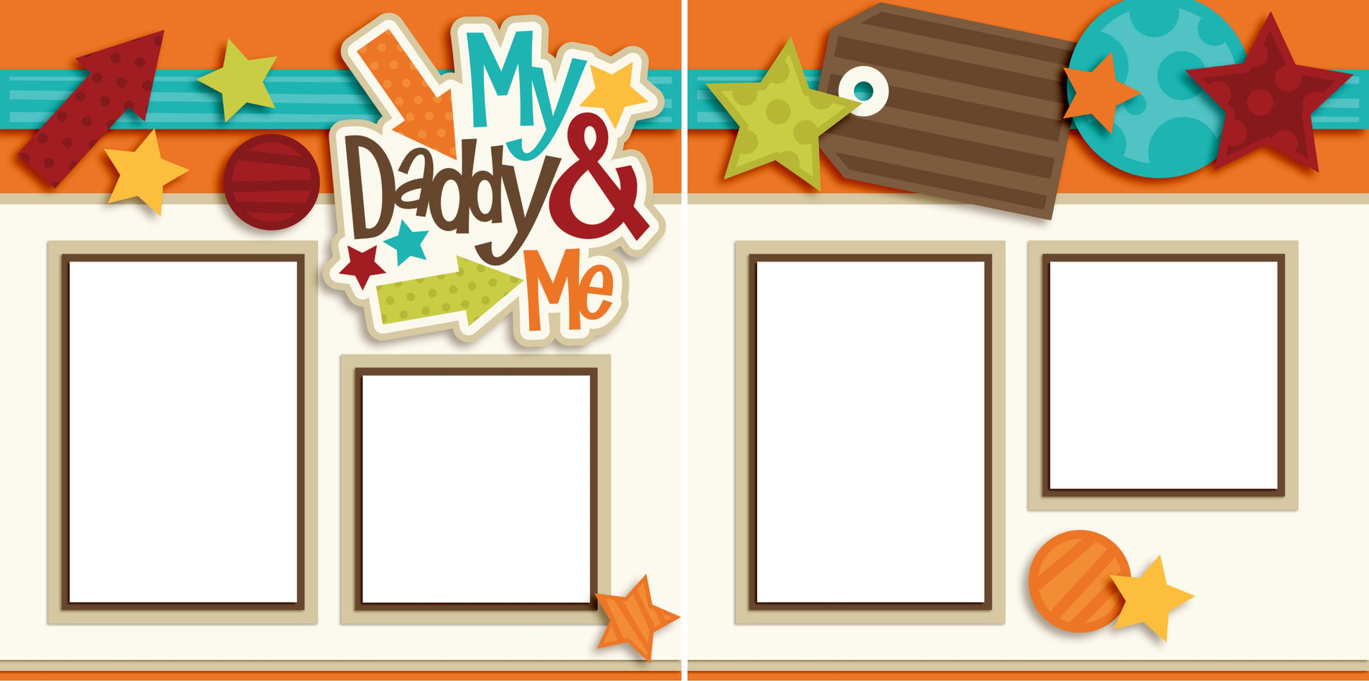 My Daddy and Me Boy - Digital Scrapbook Pages - INSTANT DOWNLOAD - EZscrapbooks Scrapbook Layouts Boys, Family
