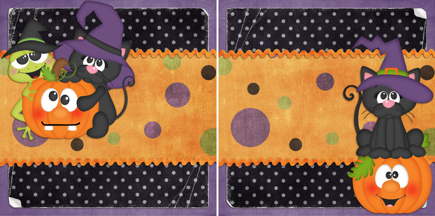 Scaredy Cat NPM - 2460 - EZscrapbooks Scrapbook Layouts Halloween