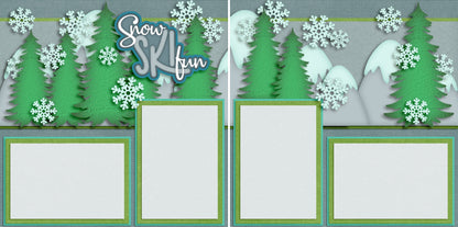 Snow Ski Fun - 3744 - EZscrapbooks Scrapbook Layouts Winter