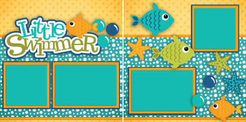 Little Swimmer - 2318 - EZscrapbooks Scrapbook Layouts Beach - Tropical, Swimming - Pool
