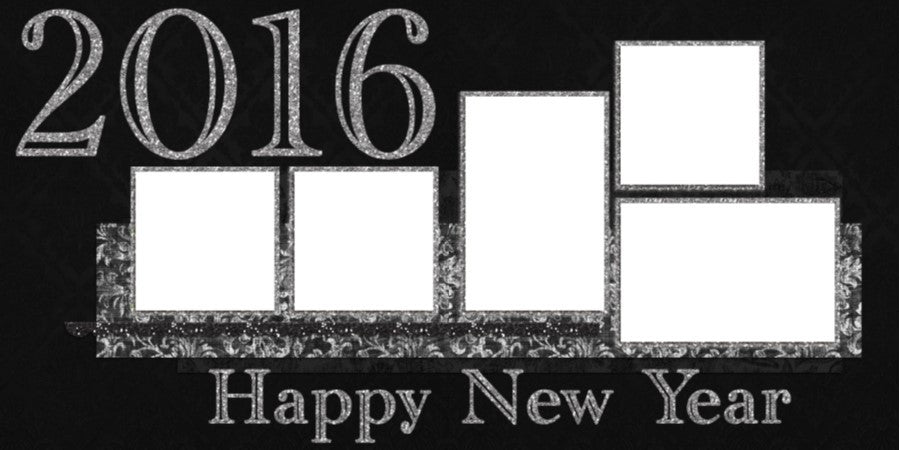 2016 - Digital Scrapbook Pages - INSTANT DOWNLOAD - EZscrapbooks Scrapbook Layouts New Year's