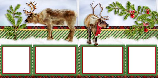 Christmas Beasts - Digital Scrapbook Pages - INSTANT DOWNLOAD - EZscrapbooks Scrapbook Layouts Christmas