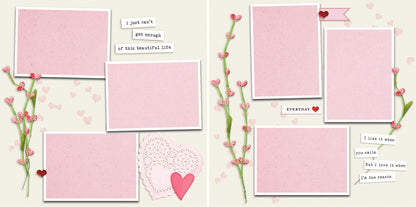 Beautiful Life - 4656 - EZscrapbooks Scrapbook Layouts Girls, Love - Valentine, Other