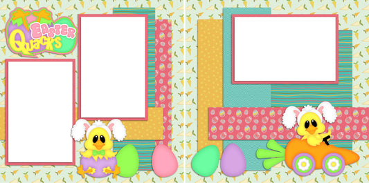 Easter Quacks - Digital Scrapbook Pages - INSTANT DOWNLOAD - EZscrapbooks Scrapbook Layouts Spring - Easter