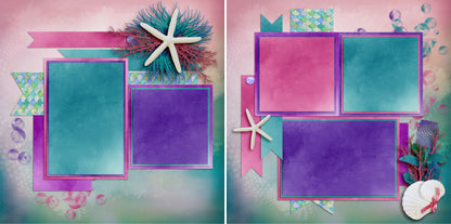 Starfish & Seashells - 4124 - EZscrapbooks Scrapbook Layouts Beach - Tropical, Swimming - Pool