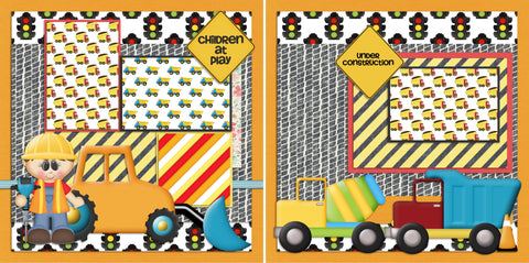 Construction - 859 - EZscrapbooks Scrapbook Layouts Boys, Outside Play