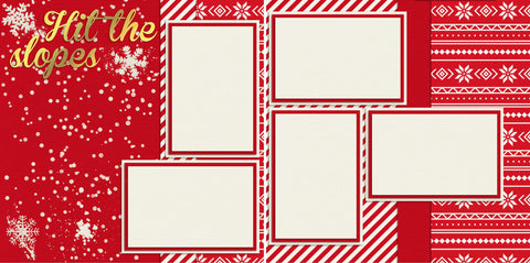 Hit the Slopes - 993 - EZscrapbooks Scrapbook Layouts Winter