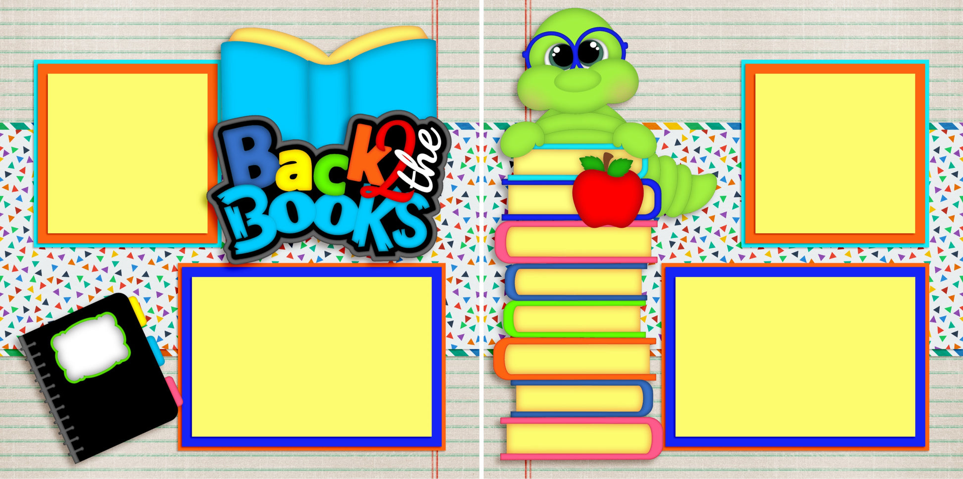 Back to the Books - 3392 - EZscrapbooks Scrapbook Layouts School