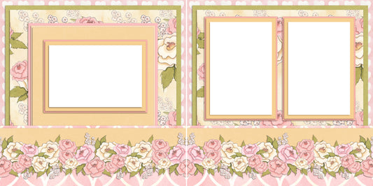 Mother's Day Roses - Digital Scrapbook Pages - INSTANT DOWNLOAD - EZscrapbooks Scrapbook Layouts Floral, Flowers, Girls, Grandmother, Mother