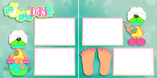 Spa Day - Digital Scrapbook Pages - INSTANT DOWNLOAD - EZscrapbooks Scrapbook Layouts Girls, Other