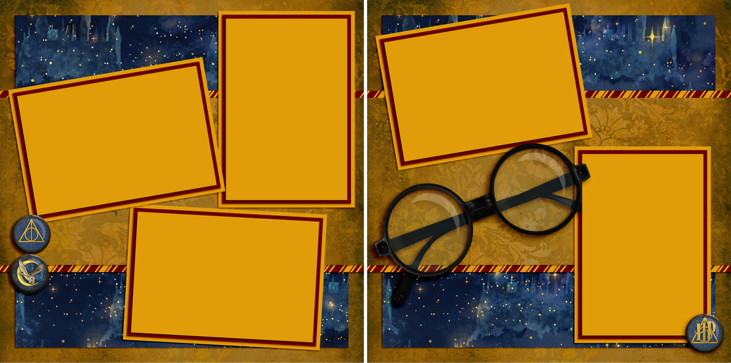 Wizard Glasses - 4272 - EZscrapbooks Scrapbook Layouts Halloween, Harry Potter, wizard