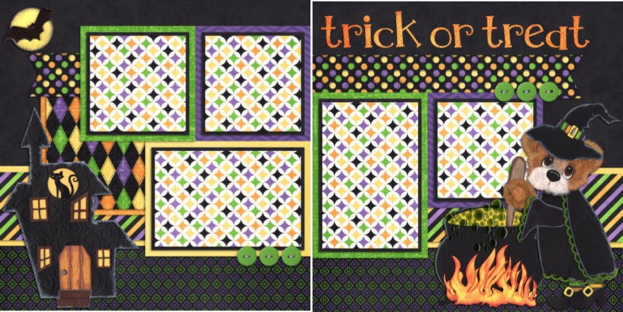 Witch's Brew - 689 - EZscrapbooks Scrapbook Layouts Halloween