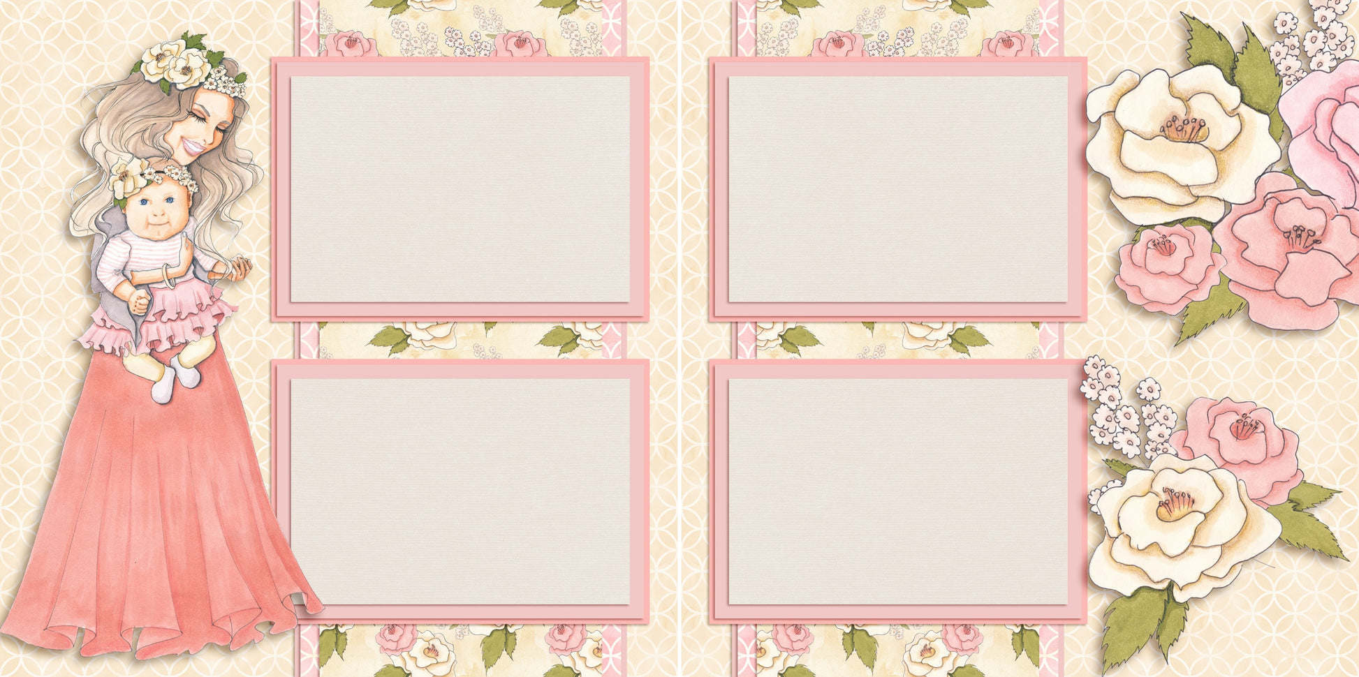 Mother & Baby - 5424 - EZscrapbooks Scrapbook Layouts Baby, Mother