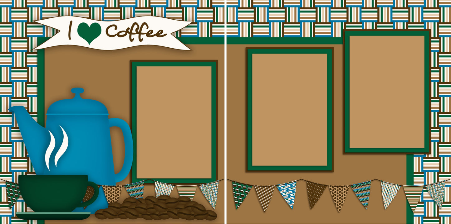 I Love Coffee - 2369 - EZscrapbooks Scrapbook Layouts Foods, Other